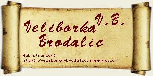 Veliborka Brodalić vizit kartica